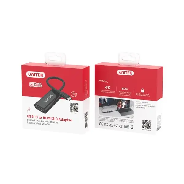 UNITEK V1421A Adapter USB-C - HDMI 2.0a 4K 60Hz – 3