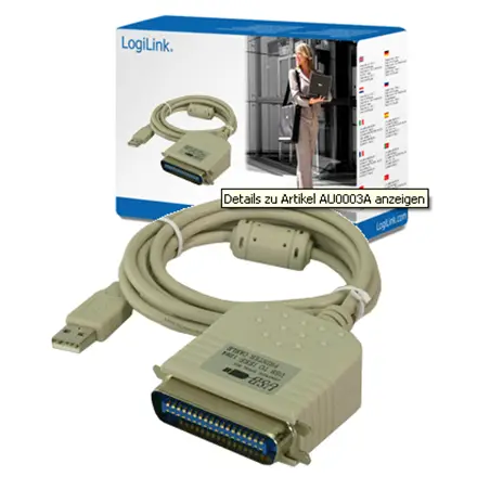 LOGILINK AU0003C - Adapter USB to IEEE1284 parallel port cable 1.8 m – 6