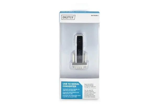DIGITUS Converter USB1.1 to Serial incl. USB A/M USB A/F cable 80cm – 4