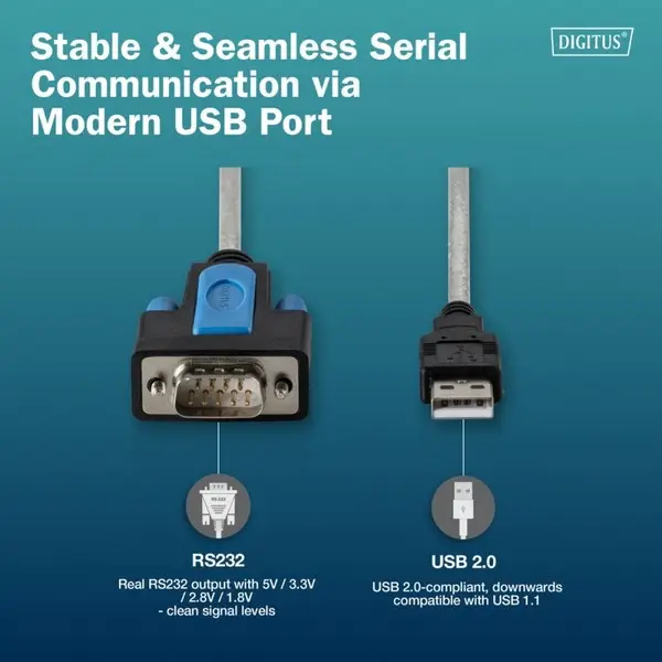 USB to DB9 RS232 cable DA-70170 – 6