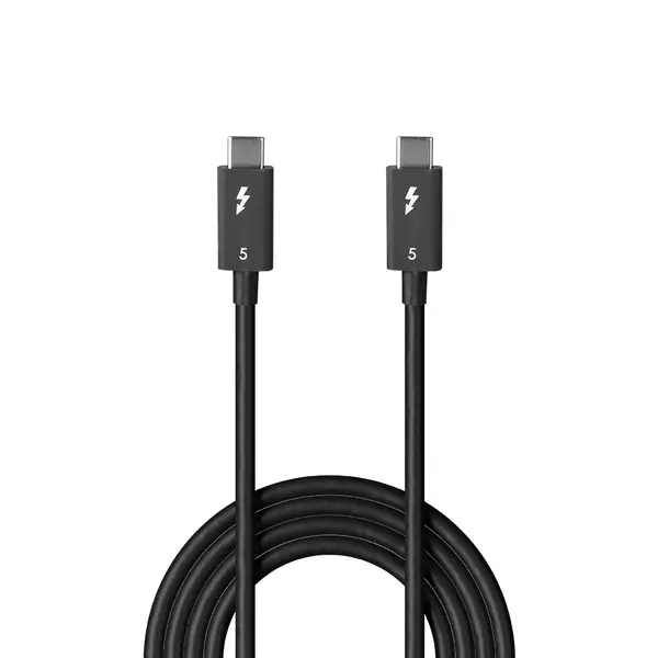 Thunderbolt Laidas - LINDY Thunderbolt 5 Laidas, 40Gbps, 100W PD, 1 m, Juodas – 3