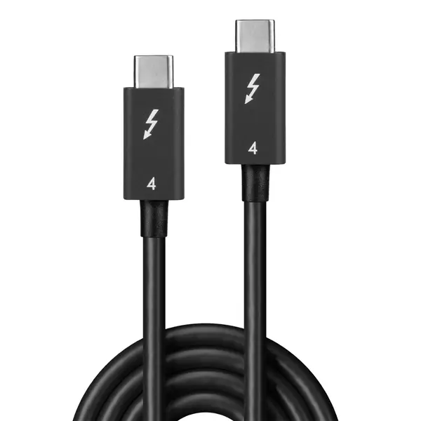 Thunderbolt Laidas - LINDY Thunderbolt 4 Laidas, 40Gbps, 100W PD, 1 m, Juodas – 3