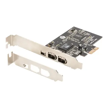 Digitus IEEE 1394a Interface Card, PCI express, 4 Port 1x ext. 1394mini, 2x ext./1x int. 1394a Ports – 2