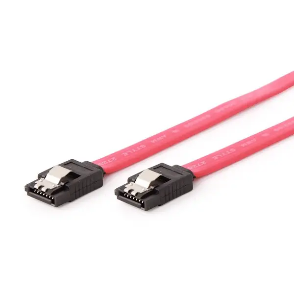 GEMBIRD CC-SATAM-DATA-0.3M Serial ATA III 30cm Data Cable metal clips red – 5