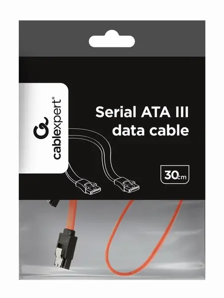 GEMBIRD CC-SATAM-DATA-0.3M Serial ATA III 30cm Data Cable metal clips red – 6