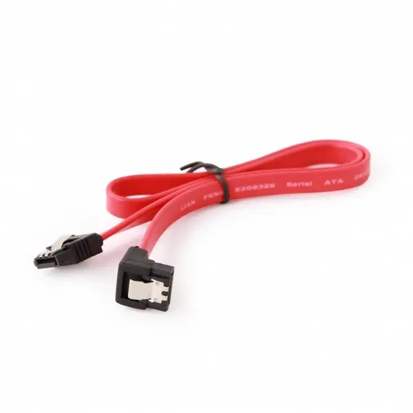 GEMBIRD CC-SATAM-DATA90-0.3M Serial ATA III 30 cm Data Cable with 90 degree bent metal clips red – 3