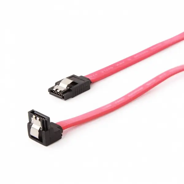 GEMBIRD CC-SATAM-DATA90-0.3M Serial ATA III 30 cm Data Cable with 90 degree bent metal clips red – 4
