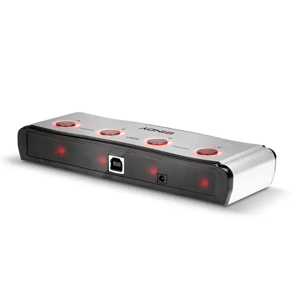USB Serijinis Adapteris - Lindy 42858 USB Į 4 Prievadų RS232 Serijinį Keitiklį 163 × 62 × 25 mm Sidabrinė Juoda – 2