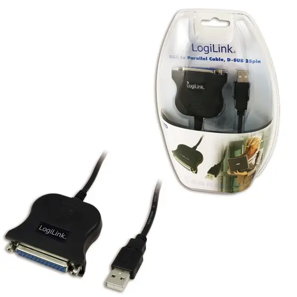 Logilink USB 2.0 adapter to Paralel (LPT) DB25 , 1,8m – 2