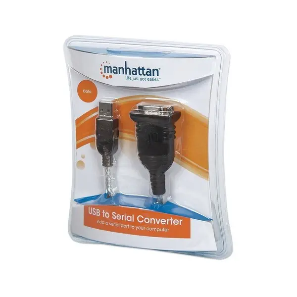 MANHATTAN USB to Serial Converter connects One Serial Device to a USB Port Prolific PL-2303 Chip 45 cm 18 in – 5