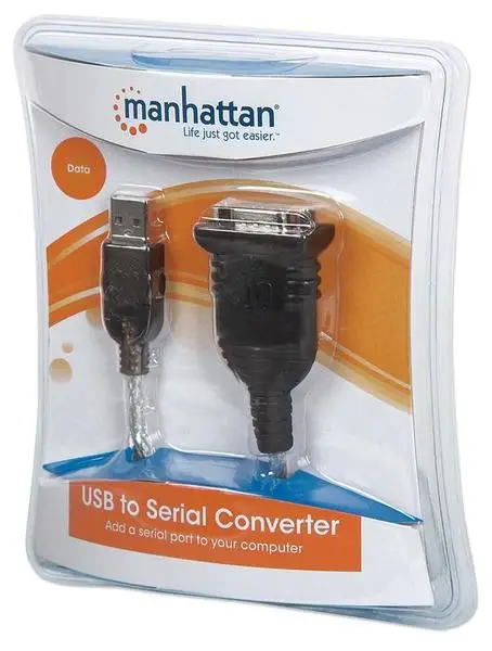 MANHATTAN USB to Serial Converter connects One Serial Device to a USB Port Prolific PL-2303 Chip 45 cm 18 in – 9