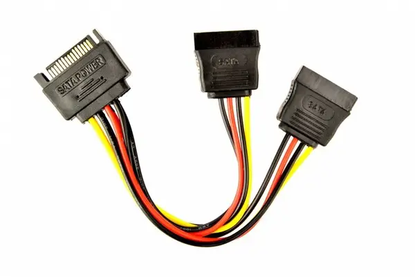 GEMBIRD CC-SATAM2F-01 cable power splitter SATA 15 pin -> 2x SATA HDD - straight – 7