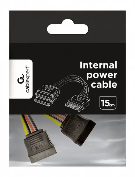 GEMBIRD CC-SATAM2F-01 cable power splitter SATA 15 pin -> 2x SATA HDD - straight – 8