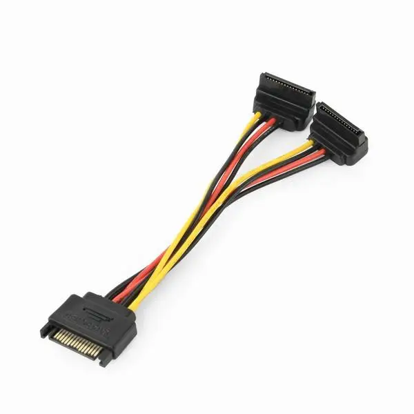 GEMBIRD CC-SATAM2F-02 cable power SATA 15 pin -> 2x SATA HDD angled connectors – 3