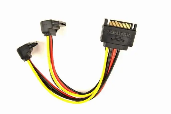 GEMBIRD CC-SATAM2F-02 cable power SATA 15 pin -> 2x SATA HDD angled connectors – 4