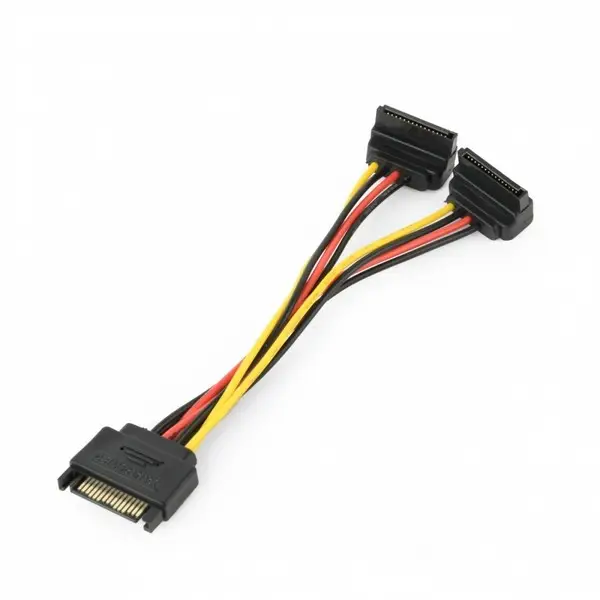GEMBIRD CC-SATAM2F-02 cable power SATA 15 pin -> 2x SATA HDD angled connectors – 6
