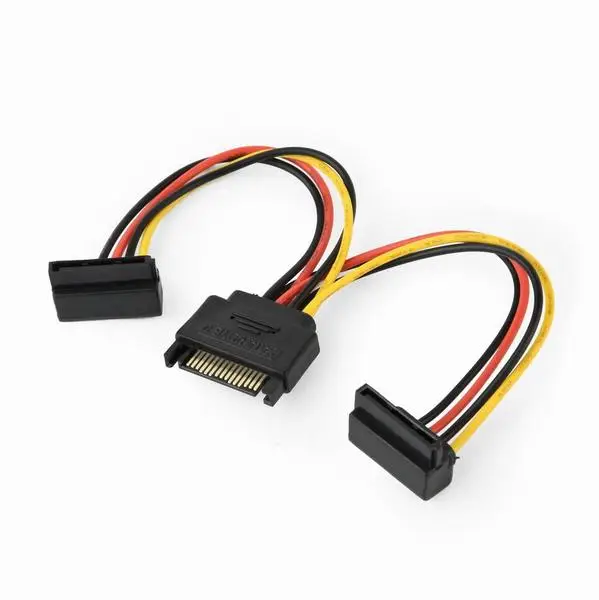 GEMBIRD CC-SATAM2F-02 cable power SATA 15 pin -> 2x SATA HDD angled connectors – 7