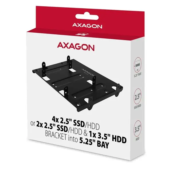 SSD ACC BRACKET 2.5"/3.5" TO/5.25" RHD-435 AXAGON – 8