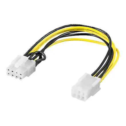 Goobay Power cable/adapter for PC graphics card; PCI-E/PCI Express; 6-pin to 8-pin – 2