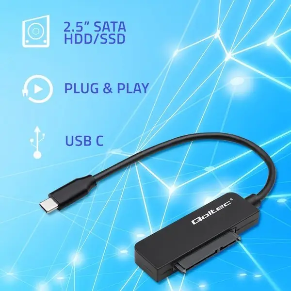SATA adapter SSD HDD 2.5 drive, USB C, 2TB – 3