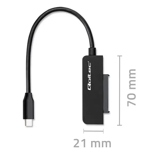 SATA adapter SSD HDD 2.5 drive, USB C, 2TB – 7