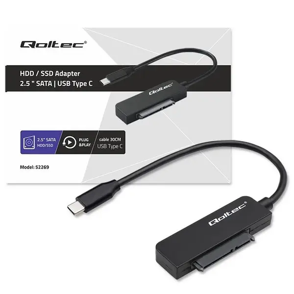 SATA adapter SSD HDD 2.5 drive, USB C, 2TB – 8