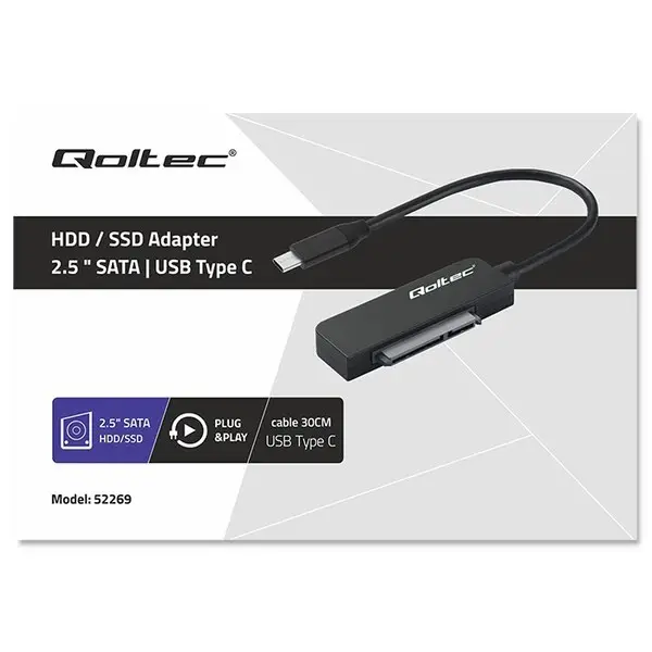 SATA adapter SSD HDD 2.5 drive, USB C, 2TB – 9