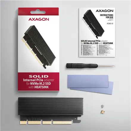 SSD ACC ADAPTER PCIE M.2/NVME/W/HS PCEM2-XS AXAGON – 5