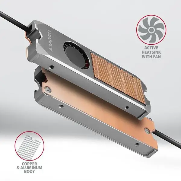 SSD ACC COOLER M.2 COPPER FAN/CLR-M2FAN AXAGON – 9