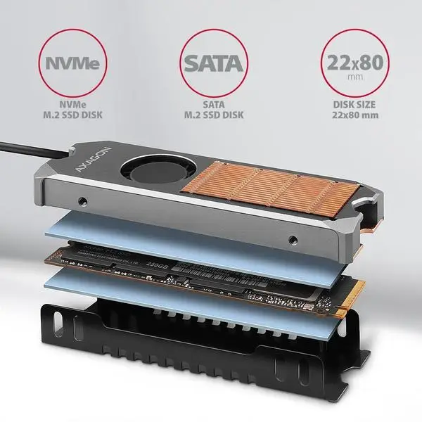 SSD ACC COOLER M.2 COPPER FAN/CLR-M2FAN AXAGON – 10
