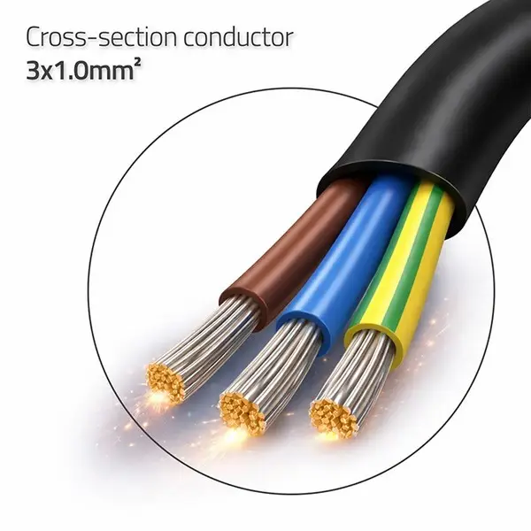 SCHUKO CEE power cable Cu stripped and soldere – 2