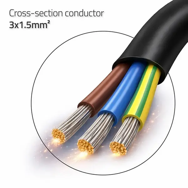 SCHUKO CEE power cable Cu stripped and soldere – 2