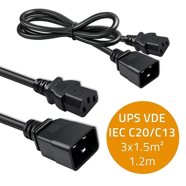QOLTEC 53991 AC power cable for UPS C20/C13 1.2m – 7