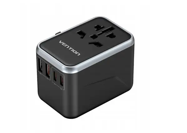 Vention 65 W GaN kelioninis adapteris ir įkroviklis 2x USB-A 2x USB-C – 4