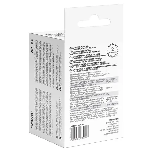 Savio AP-05 maitinimo adapteris / inverteris Vidaus 2500 W Balta – 4