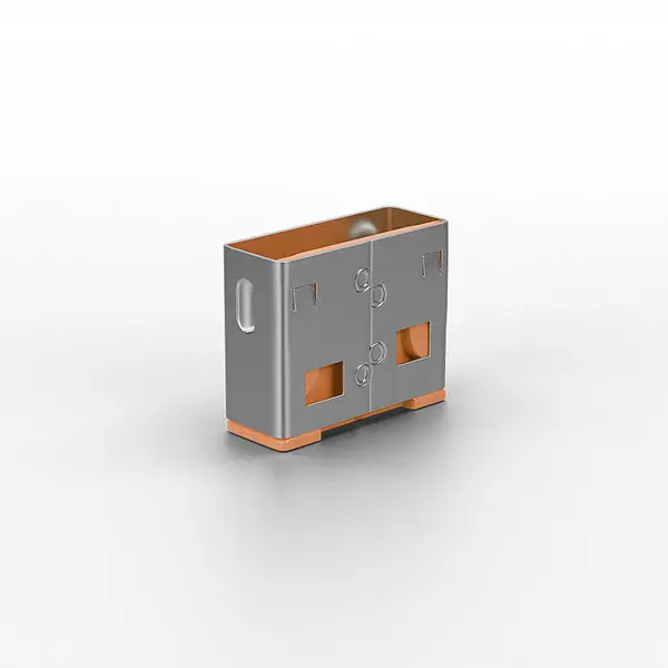USB Priedas - 10vnt USB A Prievado Blokatorių, Apsaugantys Type C Prievadus, Oranžinė – 2