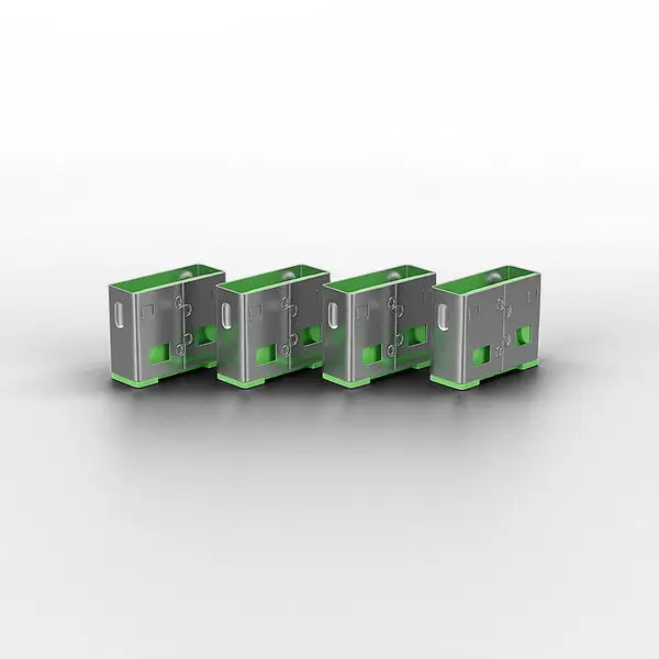 USB Priedas - LINDY USB Type A Prievadų Blokatoriai, 10 vnt., Žali – 3