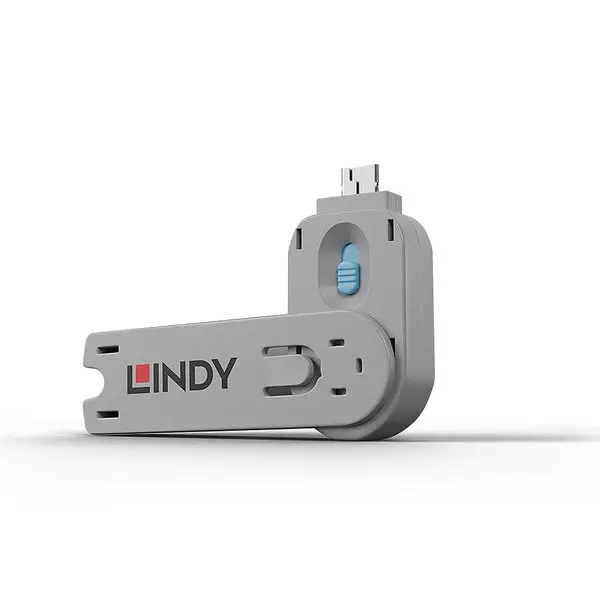 USB Priedas - LINDY USB A Prievado Blokavimo Raktas 18x75,16x12mm ABS Mėlynas – 2