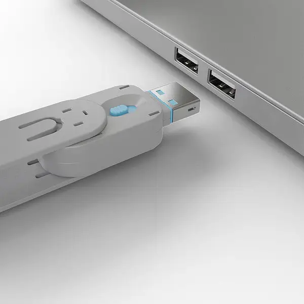 USB Priedas - LINDY USB A Prievado Blokavimo Raktas 18x75,16x12mm ABS Mėlynas – 4