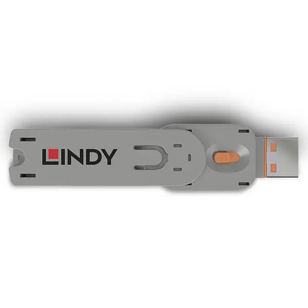 USB Priedas - Portų Blokatorius Raktas Nr. 40453/40463 ABS 18x75.16x12mm Oranžinis – 2