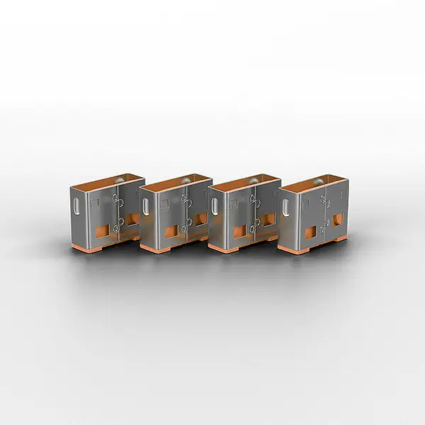 USB Prievado Blokatorius - LINDY USB A Prievado Blokatorius, 4 vnt + USB Type A Prievadai su Raktu, Oranžinis – 3