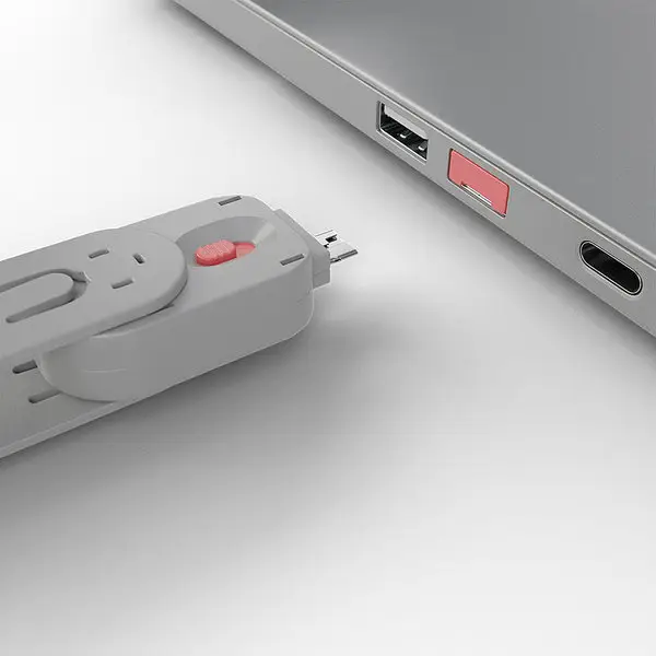 USB Priedas - LINDY USB A Prievado Blokatorius 4 vnt. + Raktas, Rožinis – 5