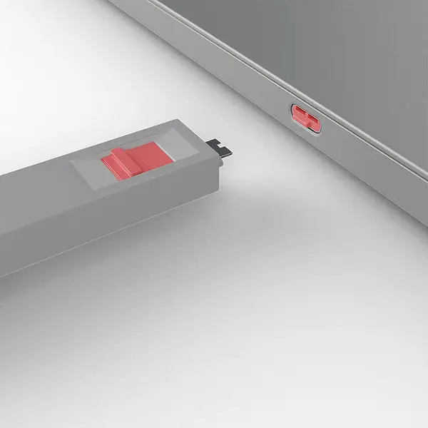 USB Priedas - LINDY USB C Prievado Blokatorių Rinkinys, 4 vnt. + raktas, ABS, Rožinė – 3