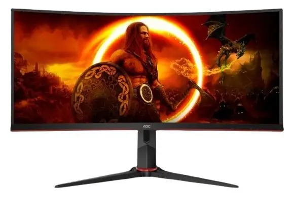 AOC CU34G2XP 180Hz lenktas LED GAMING monitorius su VA ir AMD FreeSync Premium technologijomis – 2