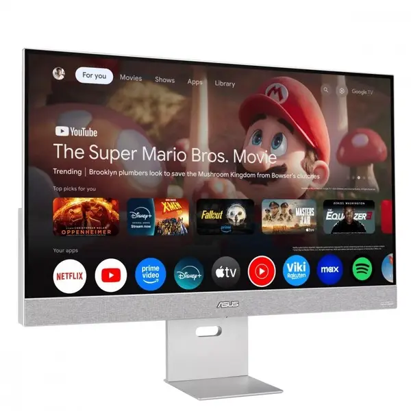 Asus ZenScreen Smart MS32UC – 31.5-inch UHD (3840 x 2160) IPS panel with 98% DCI-P3, Google TV, Harman Kardon speakers, USB Type-C® (90 W PD), HDMI™, DisplayPort™, wireless display capabilities, multi-control, multi-platform live streaming – 4