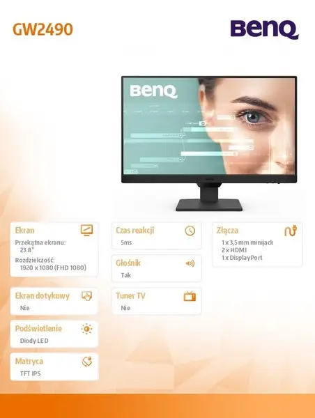 BenQ GW2490 100Hz LED monitorius su garsiakalbiais ir IPS bei „Eye-Care“ technologijomis – 10