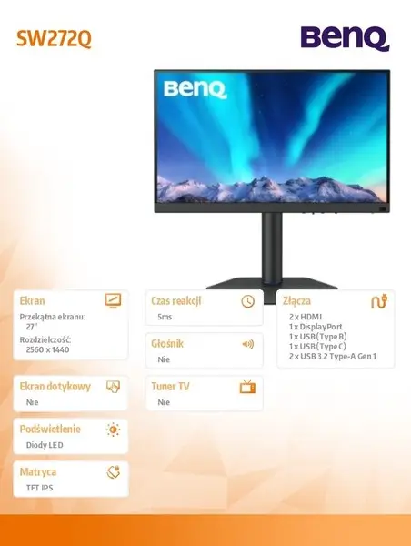BenQ SW272Q Monitor 27" IPS – 2