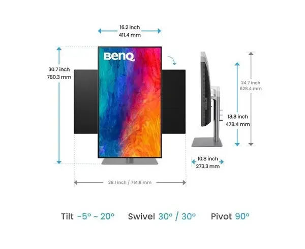 BENQ PD3225U 32inch UHD IPS 60Hz 5ms Thunderbolt 3 USB-C 90W DP HDMI – 6