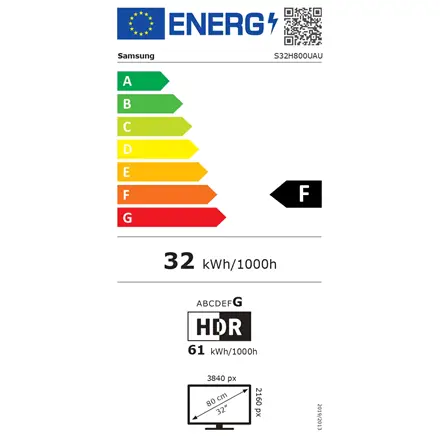 Samsung LS32H800UAUXEN 32" ViewFinity UHD S8 S80UH 4K Monitor, 3840x2160/16:9/350cd/m2/5ms/HDMI,DP,USB – 9