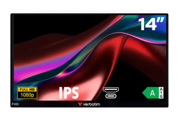 VERBATIM PM-14 Portable Monitor 14inch Full HD 1080p – 8
